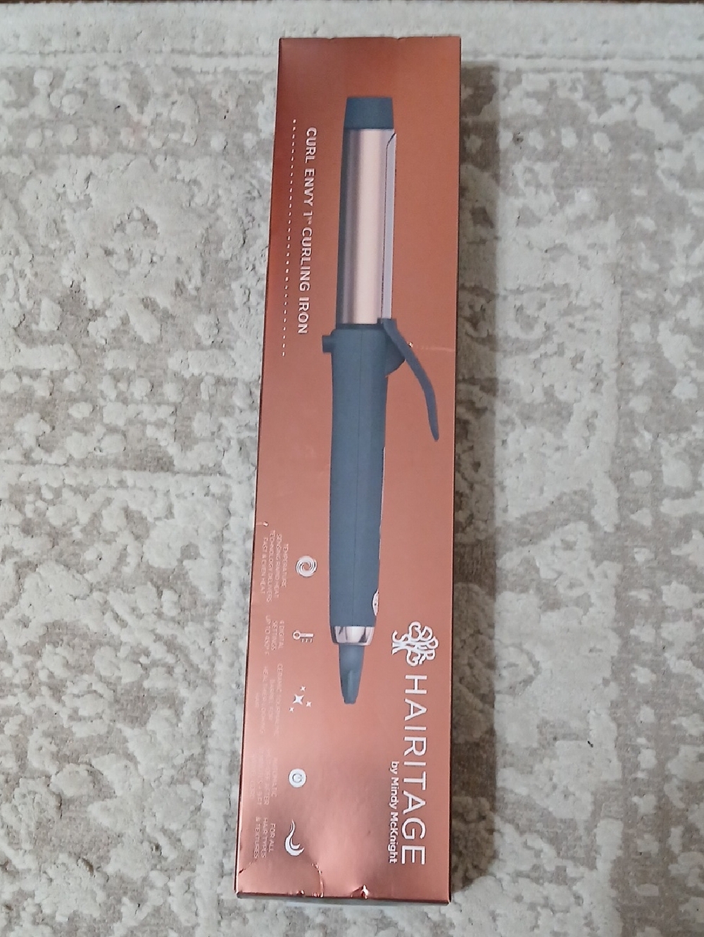 Hairitage Curling Iron in Teal and Rose Gold - Smooth, Salon-Quality Curls